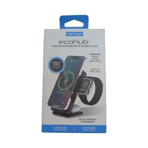 U7-O myCharge 6000mAh 20W EcoHub Power Bank Charges iPhone, AirPods, Apple Watch